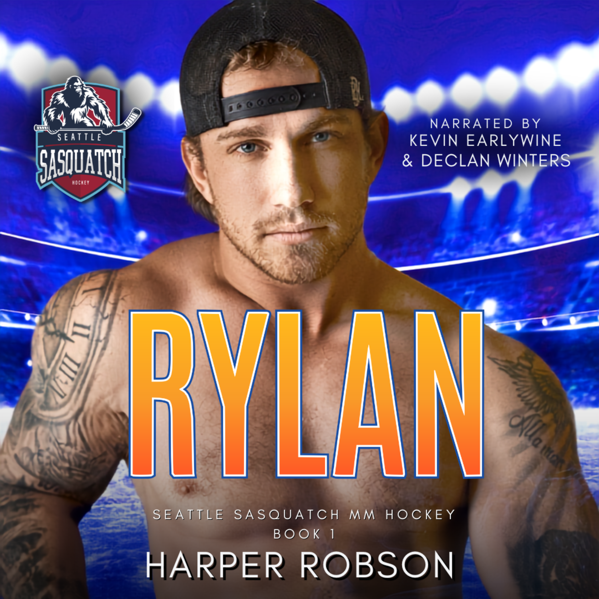 Rylan audiobook cover — Seattle Sasquatch MM Hockey Book 1, narrated by Kevin Earlywine & Declan Winters
